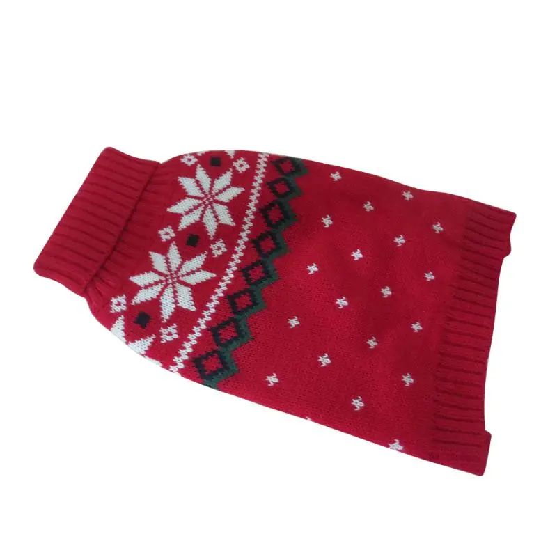 Red-XS Свитер для собак Осенние Топы для собак маленький Рождественский лось хлопчатобумажная одежда для домашних питомцев Чихуахуа щенок свитер для домашних животных - Цвет: Red-XS
