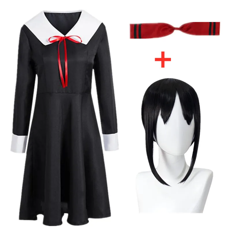 Anime Kaguya-Sama: Love Is War Shinomiya Kaguya Cosplay Costumes Fujiwara Chika Adult Anime Clothing Woman Dresses Headdress elvira costume