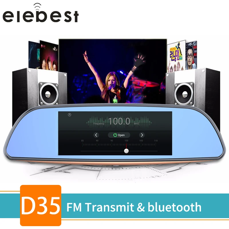 Elebest видеокамера на ОС андроид для автомобиля зеркало FHD 1080P авто видеорегистратор gps навигатор видео регистратор камера заднего вида удаленный монитор
