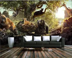 custom Photo wallpaper mural Beautiful forest 3D animal world fresh children's room home decor 3d wallpaper for walls in rolls