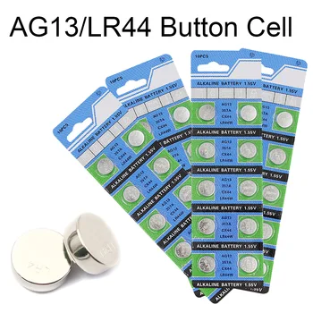 

10PCS AG13 Watch Battery 357A CX44 LR44W Coin Cell Alkaline Batteries for Toy Calculator Laser Pointer Clock Watch Cameras 1.55V