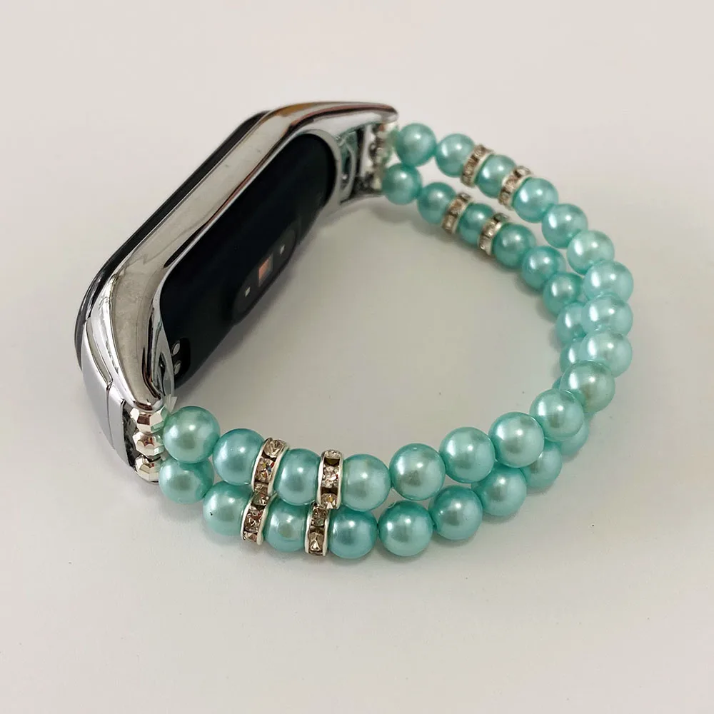 Stretchy Strap for Xiaomi Mi Band 6 Mi5 Bracelet for Women Mi Band 5/4/3 Wristband Accessories Miband Watchband Jewelry Elastic Stretchy Strap for Xiaomi Mi Band 6 Mi5 Bracelet for Women Mi Band 5/4/3 Wristband Accessories Miband Watchband Jewelry Elastic