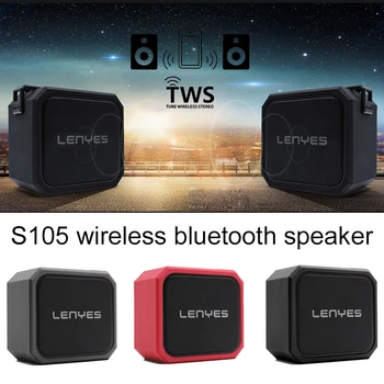 

S105 5W TWS Wireless Bluetooth Speaker Waterproof Subwoofer Stereo Column Support TF Hands Free Call
