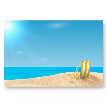 

Summer Ocean Starfish Beach Chair Living Room Doormat Home Environmental Protection Bathroom Door Non-slip Floor Mat