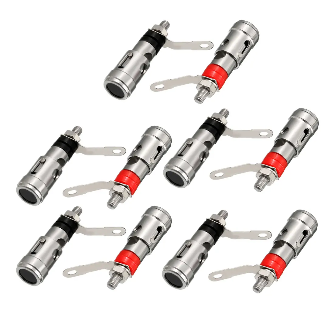 

uxcell 10 Pcs Binding Post M4 Threaded Dia Spring Loaded Press Type Terminal JR2051B