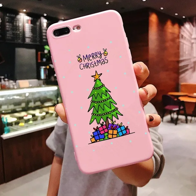 GTWIN чехлы для телефонов с изображением Санта-Клауса для iPhone 11 Pro Max X XR XS Max 6 6s 7 8 Plus, милая мягкая задняя крышка из ТПУ с изображением рождественской елки для девочек - Цвет: T3