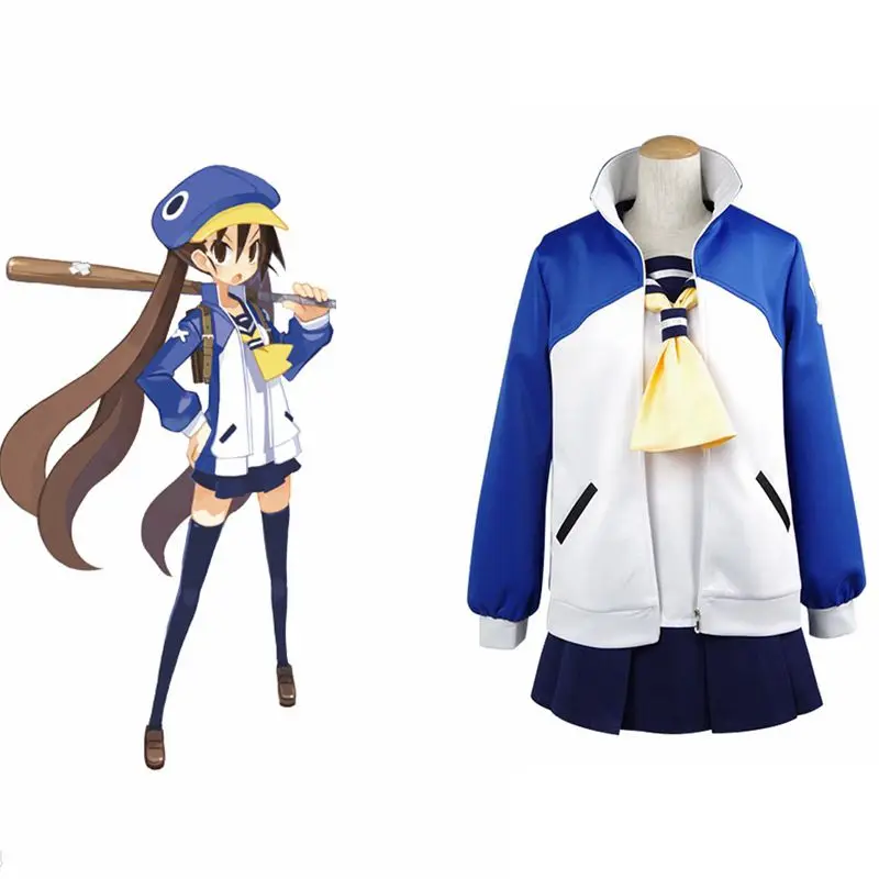 High-Q Unisex Anime Cos Disgaea4 Return Fuka Kazamatsuri Sailor suit Cosplay Costumes Sets | Тематическая одежда и