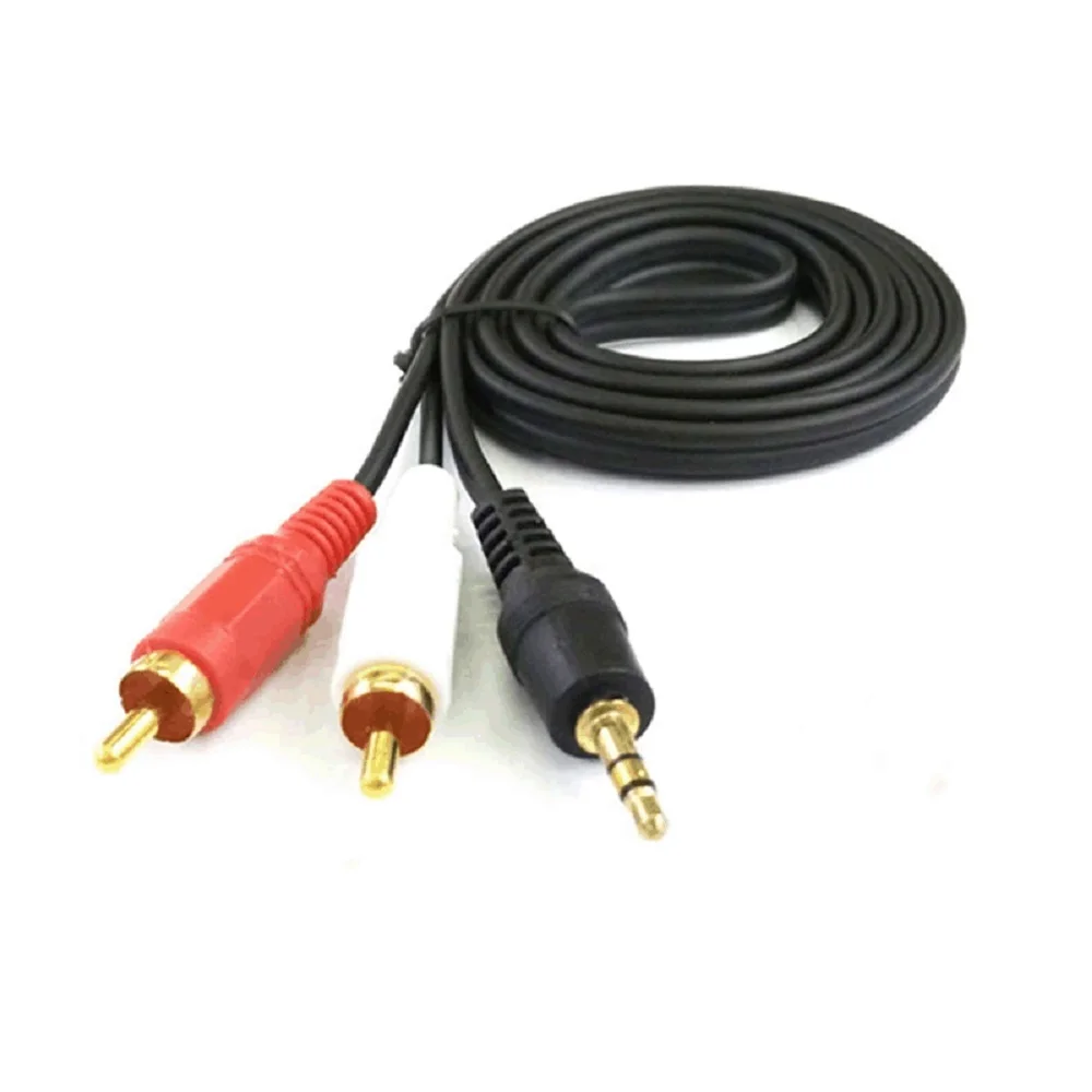 Cable Mini Plug 3.5 a 2 RCA Macho 3 Metros