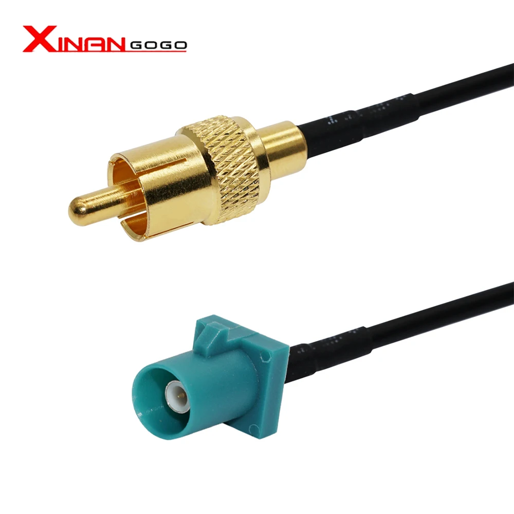 

1pcs RCA Male to FAKRA Z Male Connector RG174 20CM For Auto Rear View Camera GPS Antenan