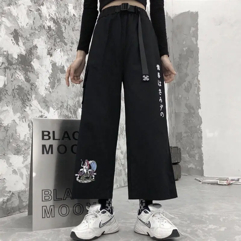 NiceMix S-XXL, Повседневная летняя одежда ulzzang, Корейская женская одежда, Harajuku, свободные футболки с буквенным принтом+ свободные штаны с принтом аниме