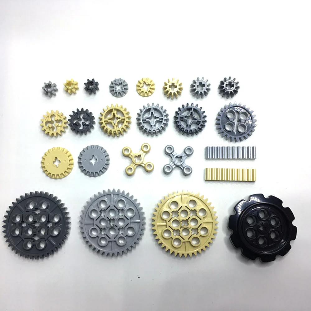 

500 Grams/lot Technic Gears Bulk Parts Car Accessory Gear Building Blocks DIY Toys Compatible with 4019 94925 32198 MOC Brick