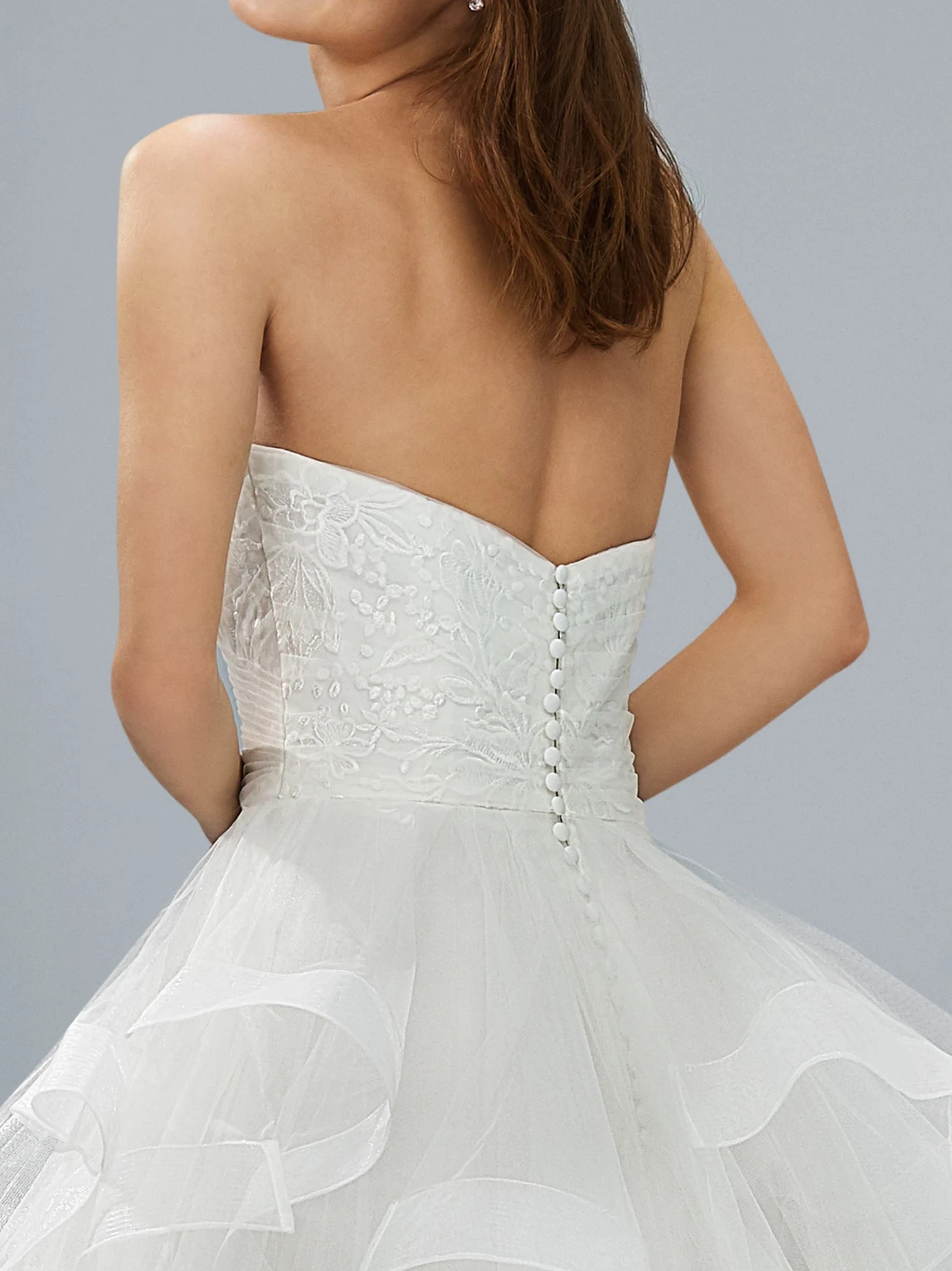 Vivian's Bridal сексуальное, с лифом сердечком, с открытой спиной ТРАПЕЦИЕВИДНОЕ свадебное платье милое многослойное с оборками из присборенной органзы развертки свадебное платье с длинным подолом