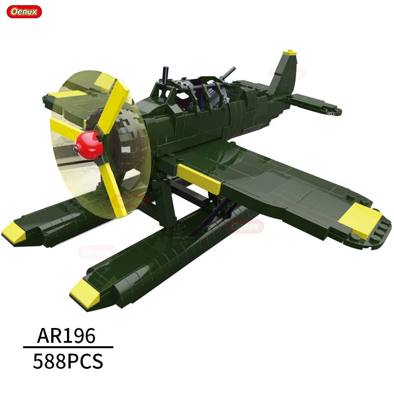 Oenux Новое поступление 2 мировая война классический самолет BF-109/PT-17/P-51/Spitfire Истребитель автомобиль военный строительный блок кирпич MOC игрушка