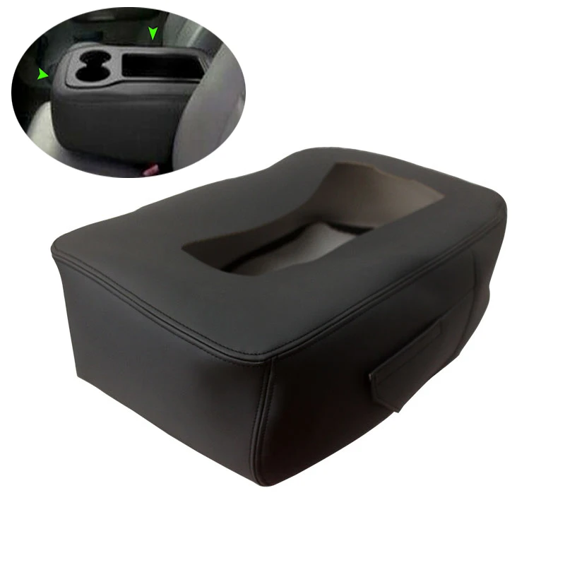 

For Chevrolet Silverado Tahoe GMC Sierra 2007 - 2013 Soft Leather Car Center Console Armrest Box Jump Seat Pad Skin Cover Trim