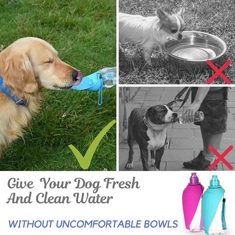 Dog Water Bottle, Portable For Walking,Travel,Hiking Activated Carbon Filter Antibacterial, Outdoor, Small And Large Dogs, Pet B