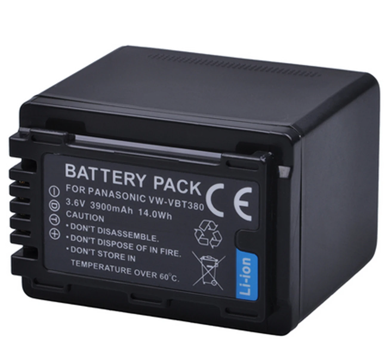 Аккумулятор для Panasonic VW-VBT190, VW-VBT380, VW-VBT380E, VW-VBT380E-K литий-ионный аккумулятор