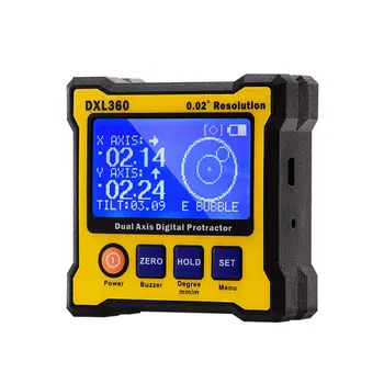 

DXL360 Dual-axis Digital Display Level Gauge Angle Protractor Electronic Inclinometer Angle Meter Mini Level Magnetic Base Sale