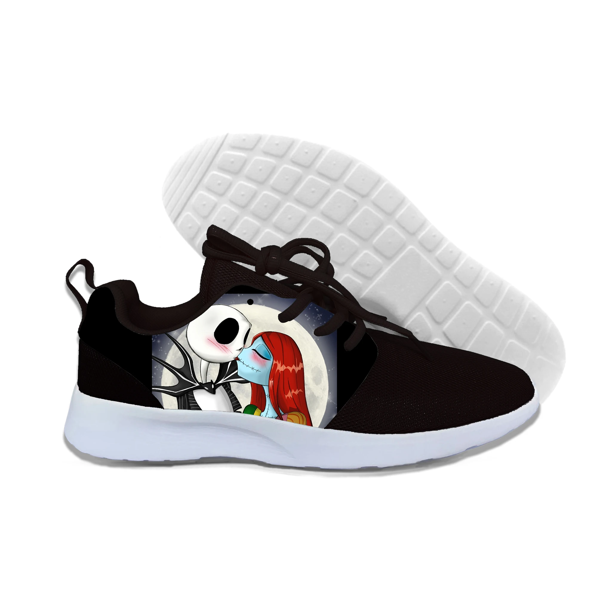 

Halloween Sneakers Jack Skellington Men And Women Fashion Funny 3d Couple Print Harajuku Casual Lightweight Shoes