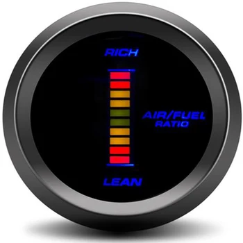 

52mm Digital Air Fuel Ratio Gauge Auto Car LED kit turbo gauge sensor auto tachometer compteur voiture racing for audi tt