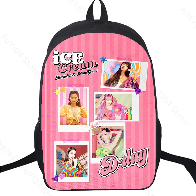 

Korea Blackpink Ice Cream Rose Backpack for Student Bookbag Gradient SeriesLaptop Bags School Bags for High Capacity Teenage Bag