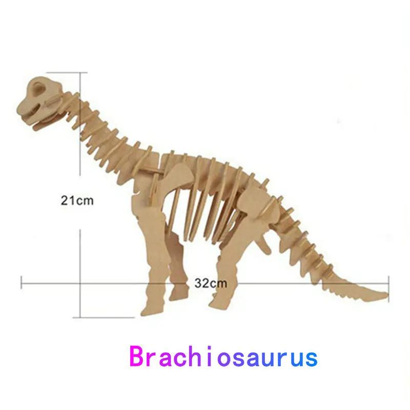 Динозавр Юрского периода пэтчворк тираннозавр модель Diy сборка деревянная