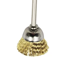 16x для чистки металлических поверхностей роторный инструмент Аксессуары Золотая проволока щетки инструмент