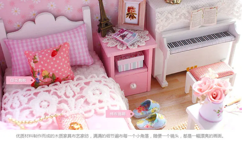 Chi Fun House diy хижина креативный подарок, чтобы отправить своей подруге подарок на день рождения практичная ручная работа собранная модель с светильник