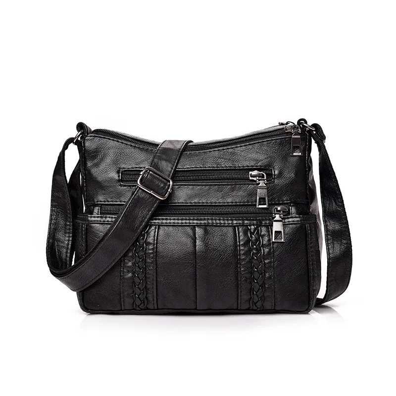 shoulder bag 1 Annmouler женская сумка мягкая сумка через плечо мульти-карманы сумка через плечо черная Хобо Сумка качественные женские сумки маленький Повседневный Кошелек - Цвет: shoulder bag 1