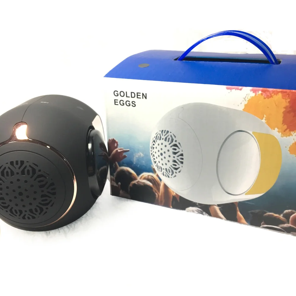 Portable Smart Bluetooth Speaker Wireless Bluetooth Golden Egg Stereo White