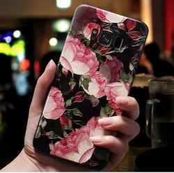 Copertina posteriore in silicone morbido con rilievo floreale - Custodia protettiva elegante per telefono