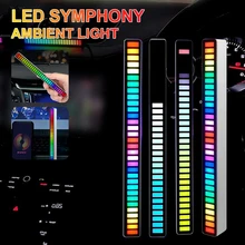 

Auto Sound Control LED Light App Control Pickup Voice Activated Rhythm Lights Color Ambient LED Lamp Bar of Music Ambient Light