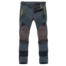 Мужские и женские зимние походные брюки бархатные толстые водонепроницаемые ветрозащитные штаны теплые мягкие брюки MUG88