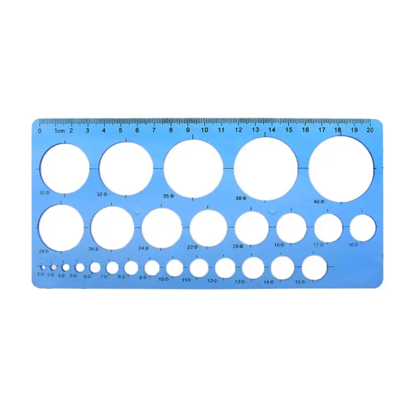 Plastic Circles Geometric Template Ruler Stencil Drawing Tool Stationery for student K3KB 1PC