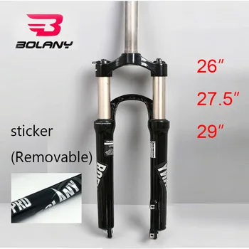 

BOLANY MTB Bicycle Suspension Fork 26" 27.5" 29" Bicycle Supention Fork Moutain Bike 100mm Travel Straight Preload Adjust QR