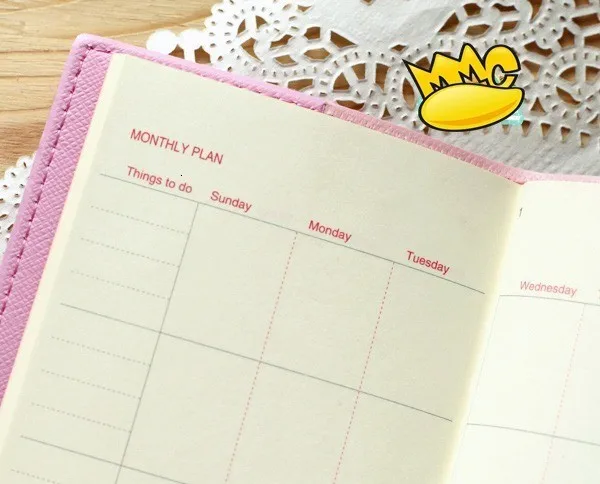 "My Journal Slim" планировщик путешествий милый планировщик мероприятий ежемесячный недельный дневник записная книжка