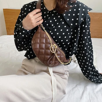 

Women Leather Fanny Chest Bag Zipper Belt Purse Daily Simple Crossbody Packs Pure Color Crossbody Bag Casual Messenger Packs