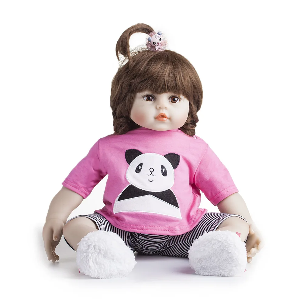 Pickwoo 18 дюймов 48 см bebes кукла-реборн для маленьких девочек Мягкие силиконовые куклы Boneca reborn Brinquedos Bonecas подарки на день детей игрушки