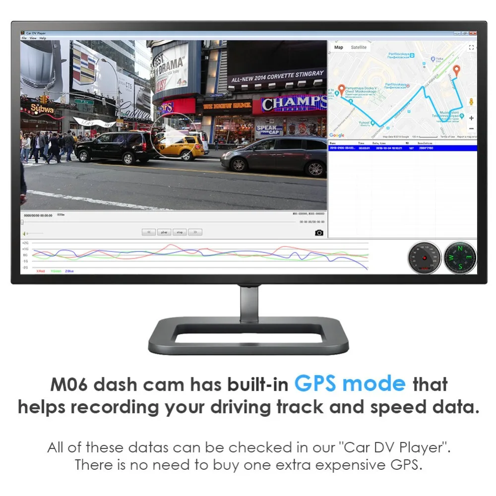 AZDOME M06 4K Встроенный gps WiFi Автомобильный видеорегистратор s рекордер видеорегистратор Двойной объектив 1080P фронтальная+ VGA задняя камера Автомобильный видеорегистратор WDR ночной Vi