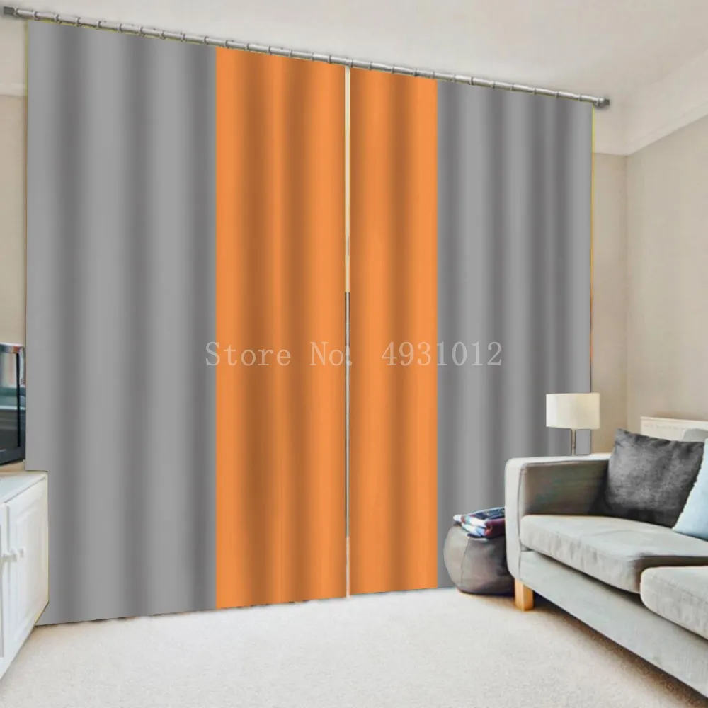 Modern Simplicity Color Stitching Blackout Curtains For Living Room ...