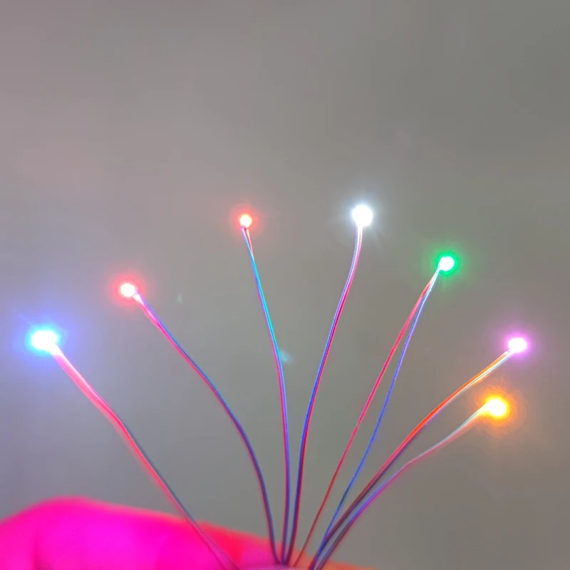 5PCS Pre-wired #0402 Smd Leds 3v 10 Colors 30cm Connection Wires,hobby Model Kit Railroad/Railway/Starship/Gundam Lighting