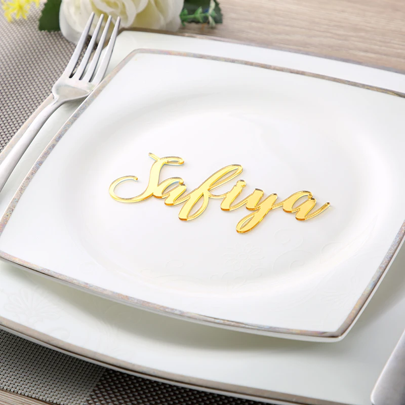 Custom party decoration wedding Place Cards Personalized wood Names name settings Guest tags Wedding table | Украшения и