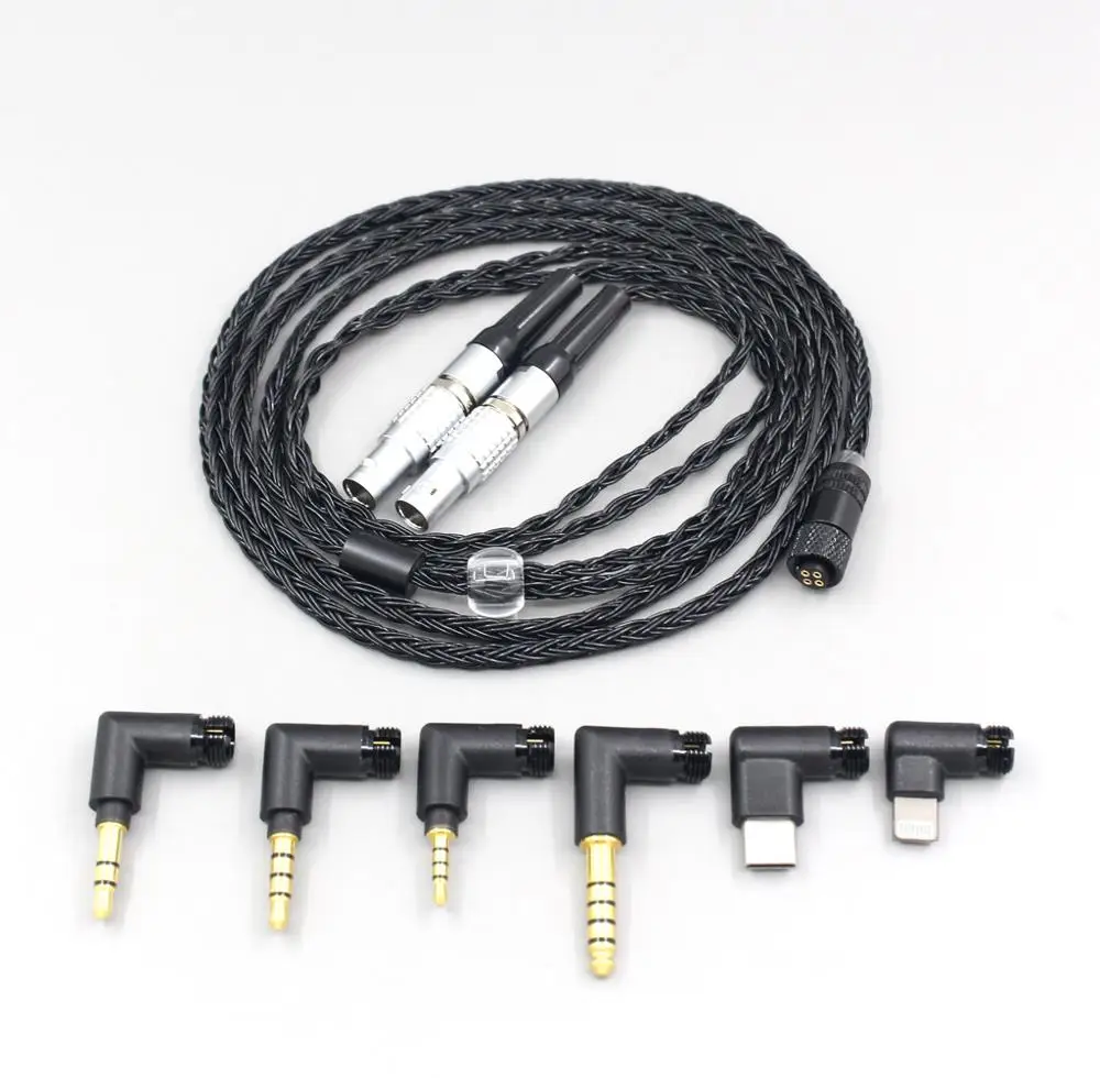 16 Core Black OCC Awesome All In 1 Plug Earphone Cable For Focal Utopia Fidelity Circumaural Headphone LN006977