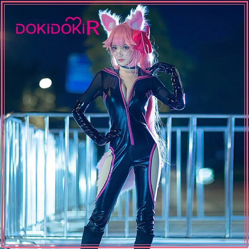 DokiDoki R игра Fate Cosplay Tamamo no Mae секретарь кожаный костюм Fate/Grand Order Косплей Костюм