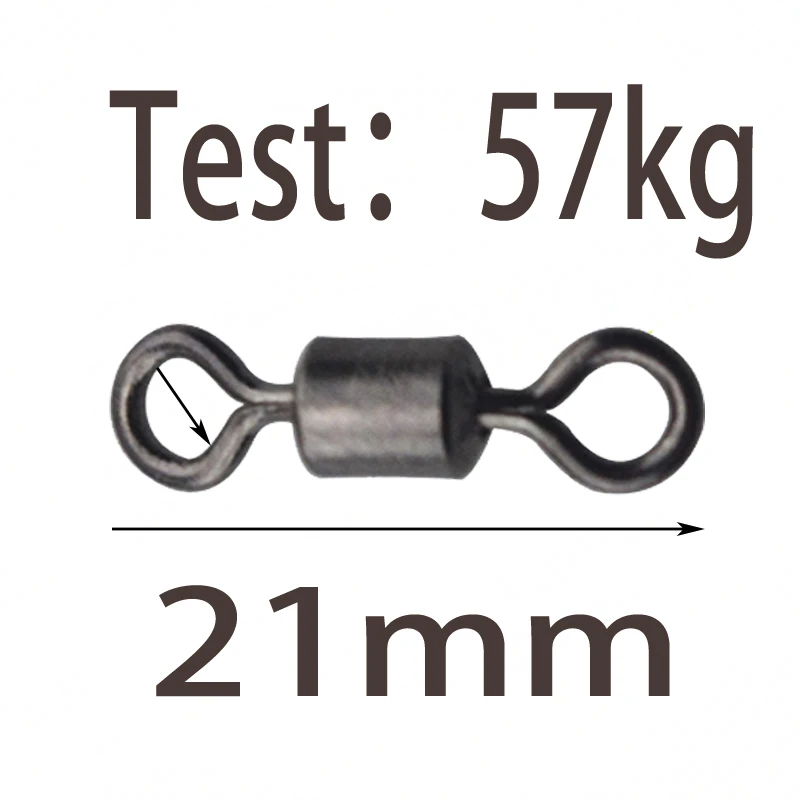 21mm 100 шт./лот шариковый Вертлюг Твердые кольца рыболовные соединители приманки рыболовные крючки, размер 2#-12# рыболовные снасти - Цвет: 21mm