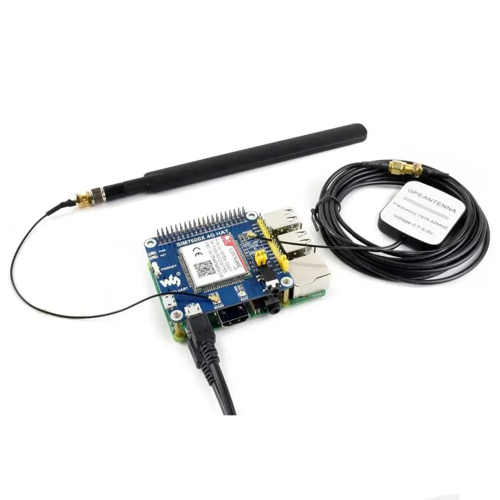 Aishare Waveshare 4G/3g/2G/GSM/GPRS/GNSS шляпа для Raspberry Pi на основе SIM7600E-H LTE CAT4 для Юго-Восточной Азии/Западной Азии/Европы/а