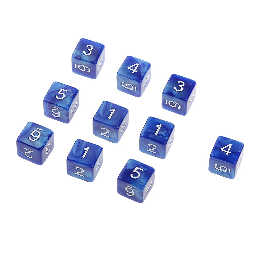 10pcs Dice TRPG D&D Role Playing Games Multi-sided D6 D10 D12 D20 Dices