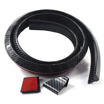 

Universal 1.5M Trunk Lip 3D Sticker Kit Tail Rubber Body Trim Auto Accessories Car Spoiler Carbon Fiber Rear Spoilers Roof Wings