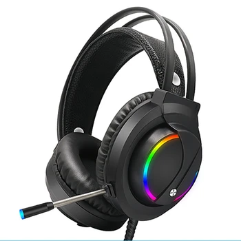 

for PS4, PC, One Controller Gaming Headset Surround Sound, Noise Reduction Microphone and LED Light Headset