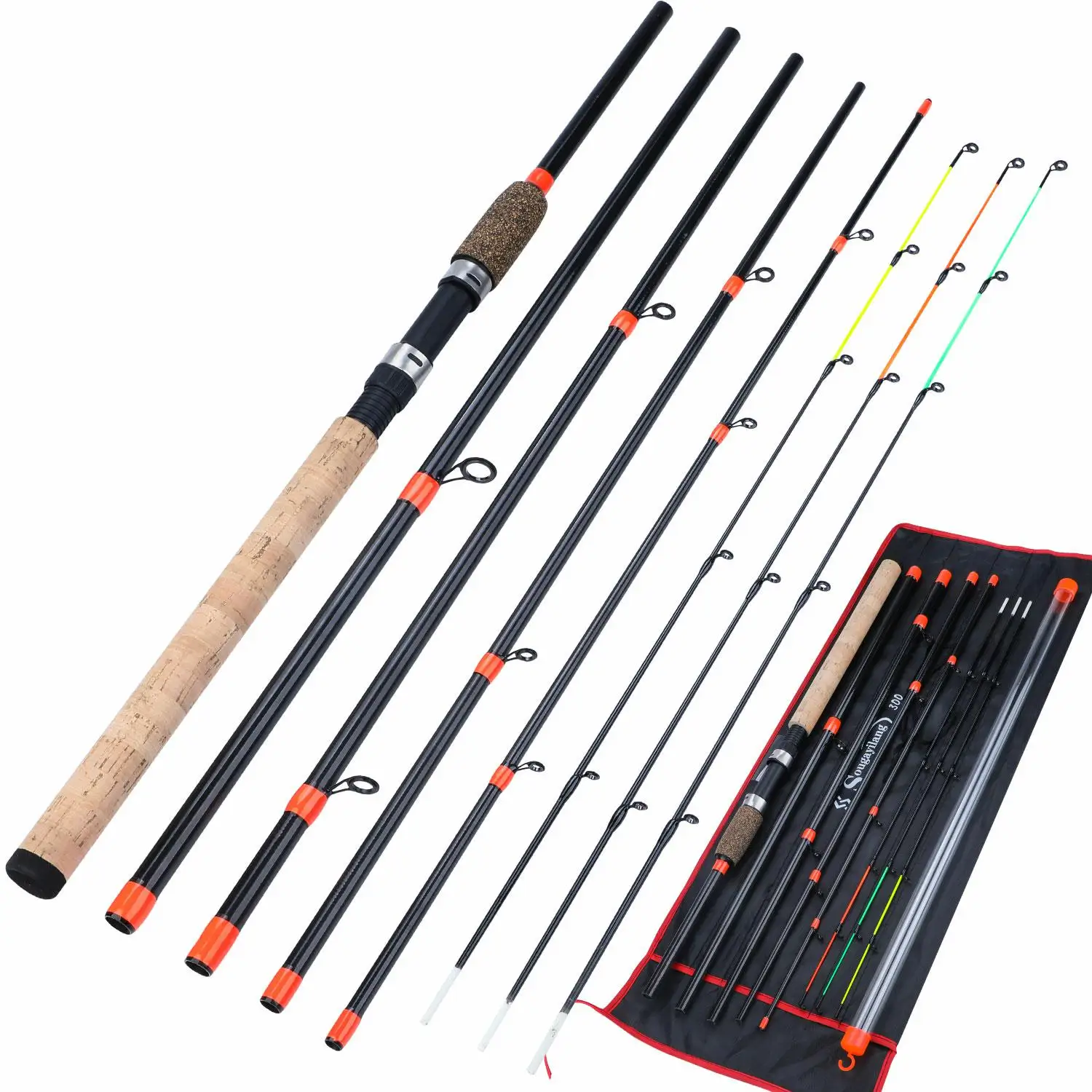 Ceny Sougayilang 6 sekcja 3M wędka L M H moc wędka pręt z włókna węglowego Spinning podróży pręt karpia wędkarskiego Pesca