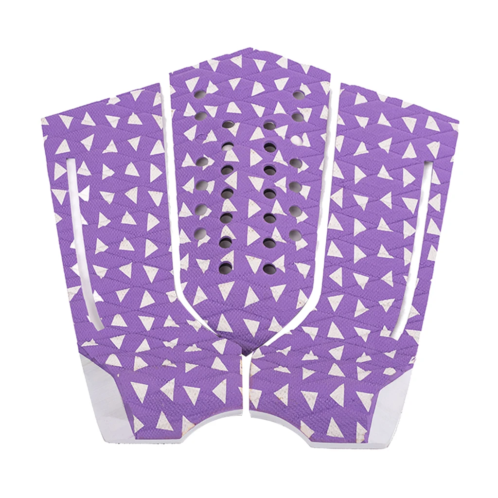 Purple 3 шт. красный/фиолетовый/зеленый прибой колодки EVA хвост колодки серфинг Коврик противоскользящий Тяговый коврик водные виды спорта, серфинг аксессуары - Цвет: Purple